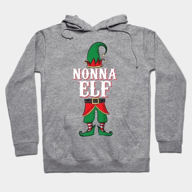 Nonna Elf - Italian Grandma Family Christmas design Hoodie by Vector Deluxe